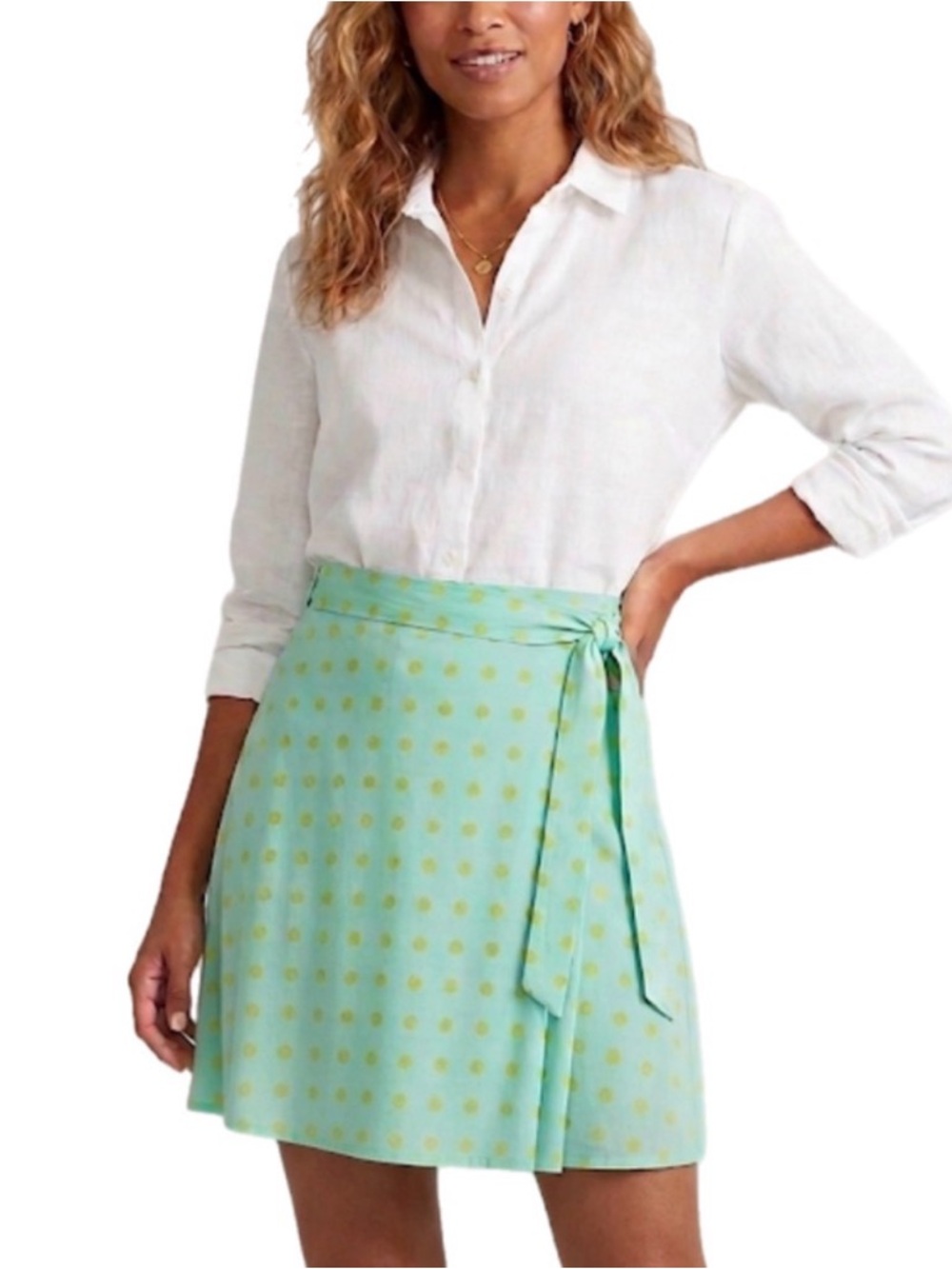 NWT 10P Jones New York Country Y2K 2000’S 00’S 100% Cotton Green Skirt Petite